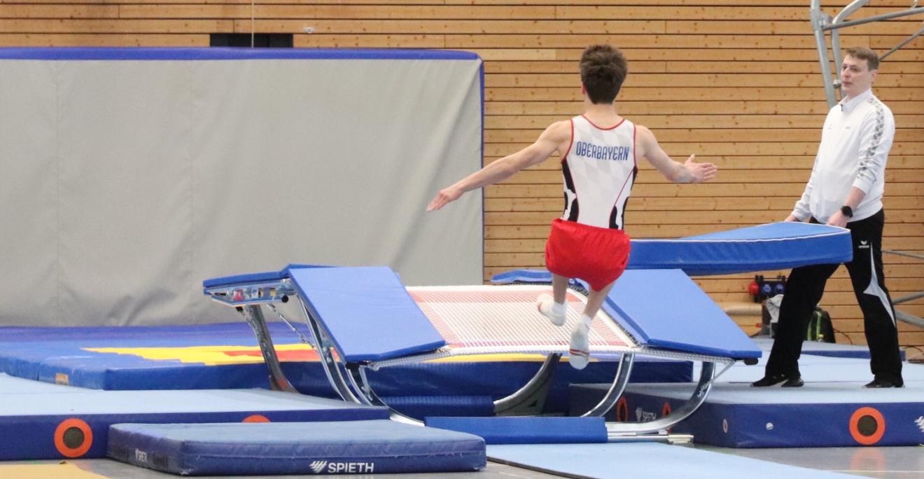 Moritz Braig und Trainer Oleg Ruchin bei der Deutschen Meisterschaft