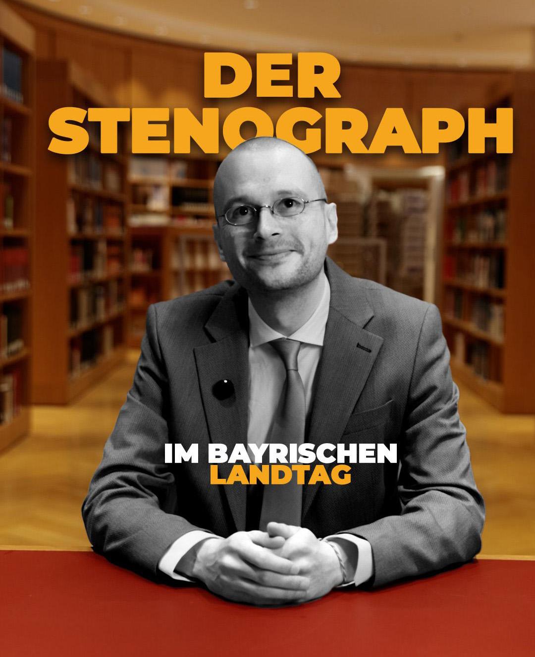 Ein Stenograph im Bayerischen Landtag