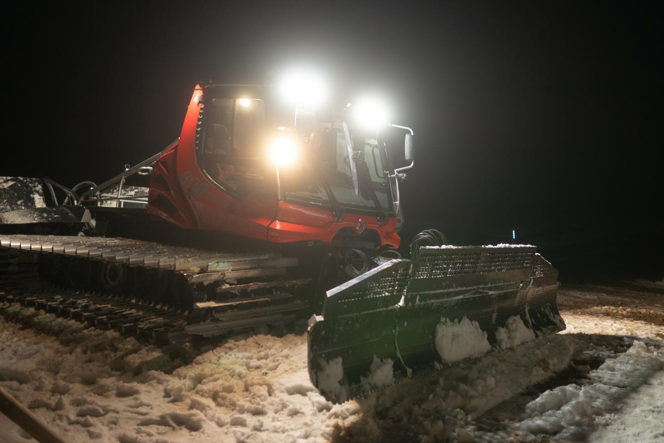 Pistneraupe im Einsatz