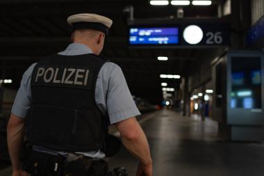 Bundespolizist am Hauptbahnhof