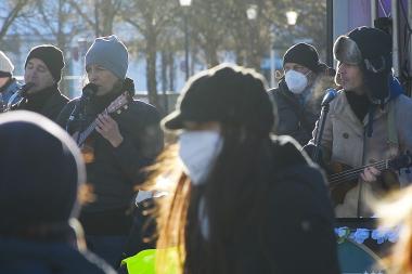 Der Kulturlieferdienst bringt Musik zu den Bürgern. Foto: Felix Vogel